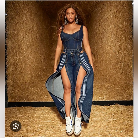 IVY PARK Denim - Adidas Ivy Park Breakaway Wide Leg Jeans